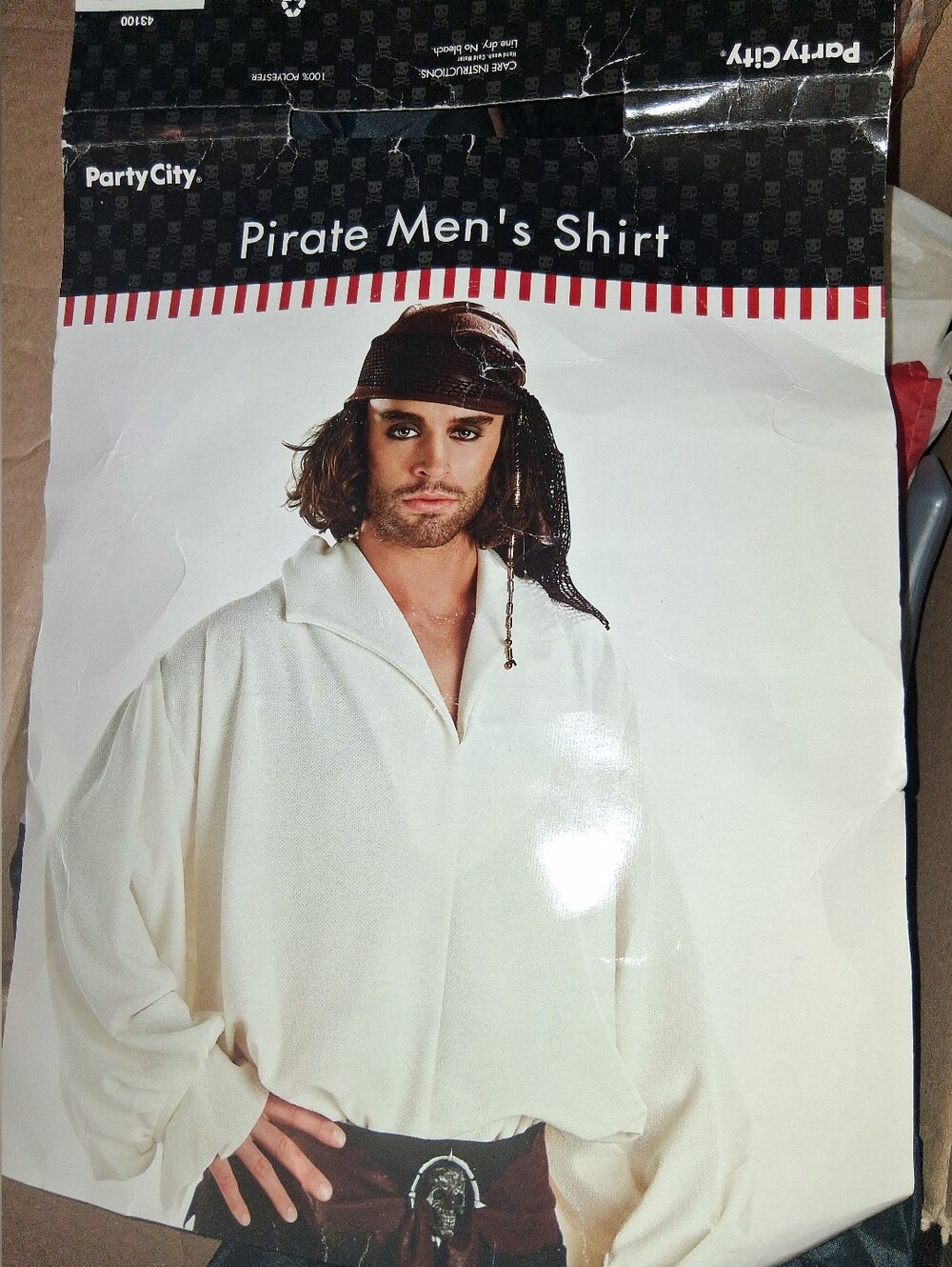 Pirate Men's Shirt, Wig And Accesories